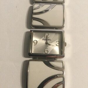 Fossil Silver and White Watch